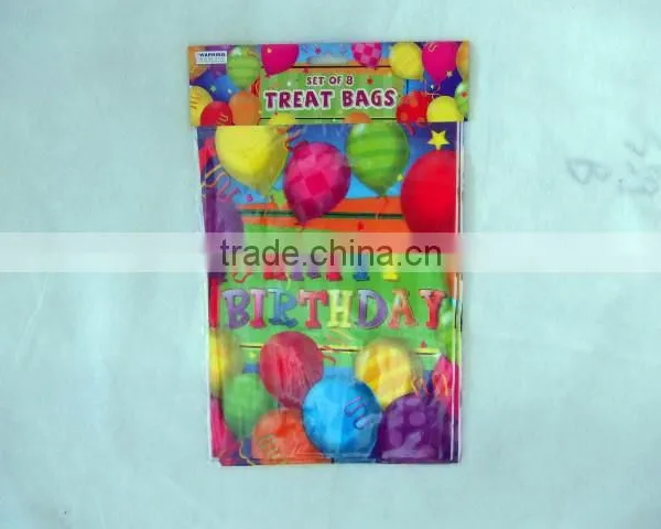 High Density Polyethylene Colorful Happy Birthday Plastic Candy Bag for Kids photo-5