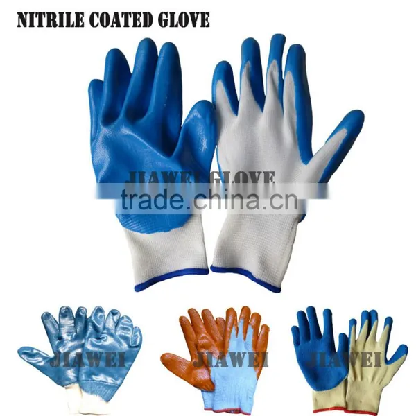 13 Gauge Blue Nitrile Gloves/ Latex Coated Work Glove/Guantes De Latex 0254-001