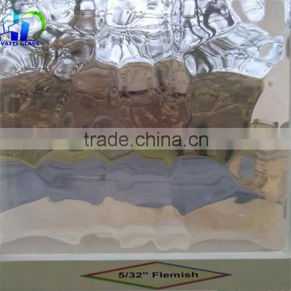 Manufacturers Sell Like Hot Cakes Made Yuhua District 2, Embossed Glass Bathroom Decorate Office Partition Glass photo-5