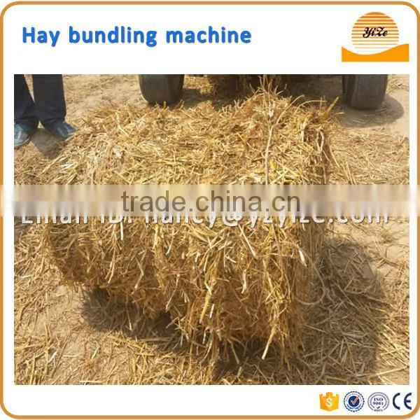 Tractor hay crop bundling machine, Straw hay bundling machine, Straw hay baling machine