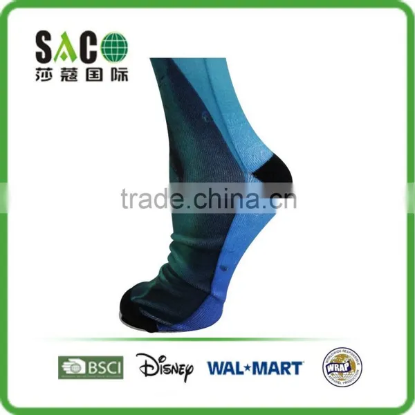 Blue Sea Pattern Women Printing Polyester Socks photo-5