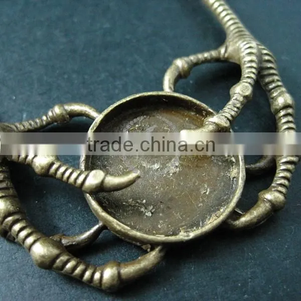 21.5mm Vintage Style Antiqued Bronze Claw DIY Pendant Charm Supplies Findings 1810418 photo-3