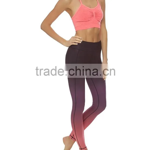 2016 Hot Selling New Style Women Custom Fashion Yoga Pants Polyester-spandex Pants photo-3