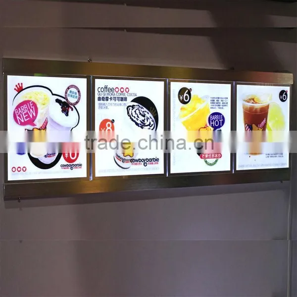 Innovative Fast Food Restaurant Led Menu Light Box
