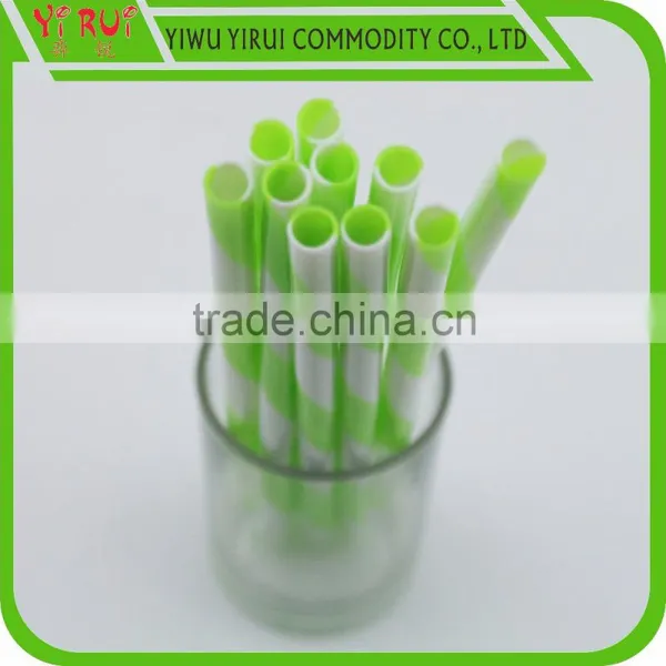 pp Drinking Straw With Spiral Green and White Color photo-4