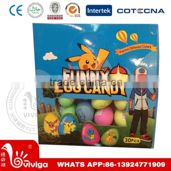4g Pokeman Cartoon Painting Egg Toy Candy photo-2