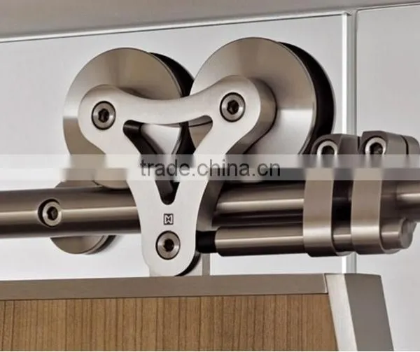 American Sliding Double-end Barn Door Hardware Steelless Hanger Roller Price photo-2