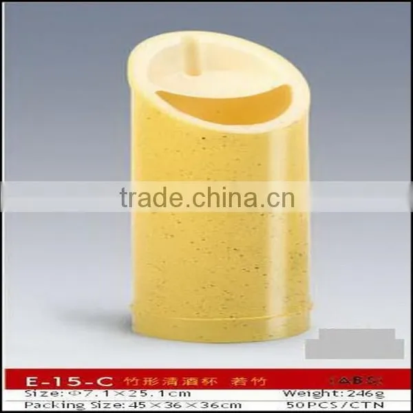 Yellow Plastic Bamboo Toothpick Jar for Hotel photo-3