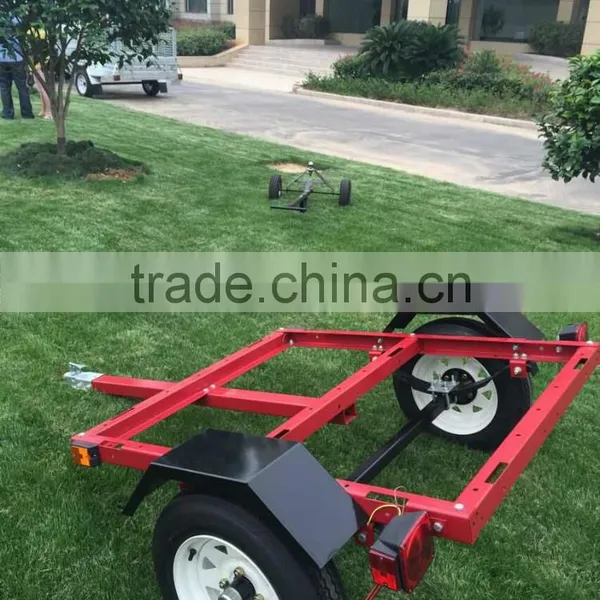4x8 Folding Utility Trailer in Red photo-3