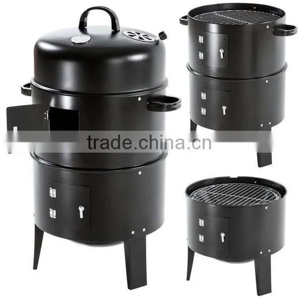 Black Steel 3-in-1 BBQ Smoker photo-2