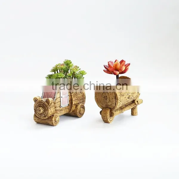 2016 Hot Sale Creative Succulent Planter Zakka Car Cartoon Resin Flower Pots photo-2