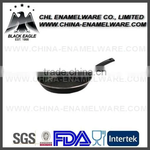 Cast Iron Non Stick Enamel Fry Pan With Soft Touch Handle photo-5