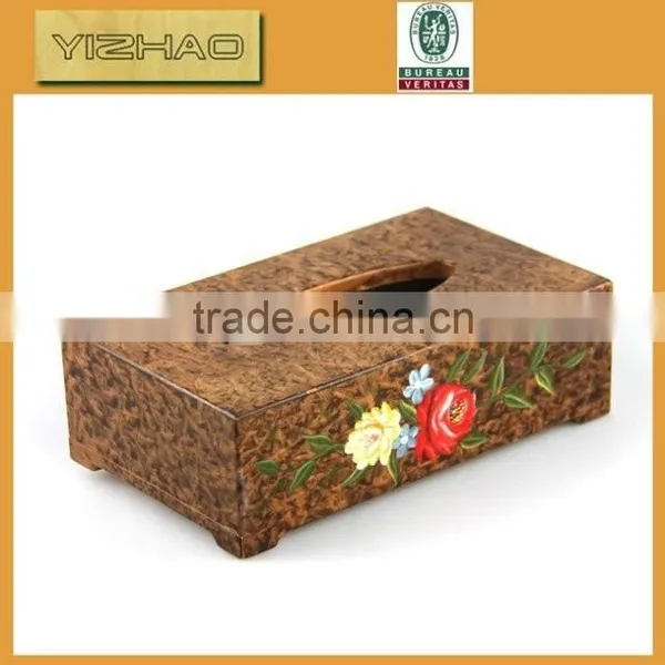 Unfinished Wooden Napkin Holder, Hand Painting Delicate Wooden Tissue Box photo-6