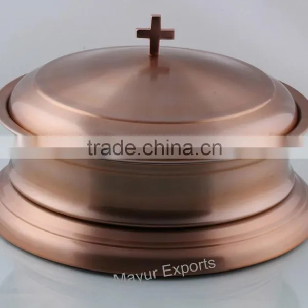 Stainless Steel Copper Finish Communion Set photo-2