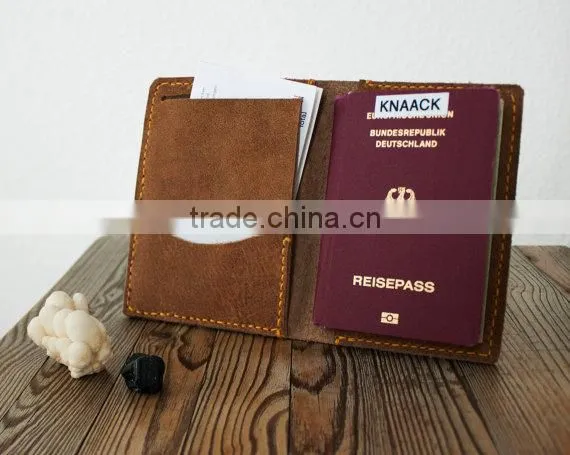 Unique Leather Passport Holder With Card Slot Place Card Holder OEM the Best Design photo-4