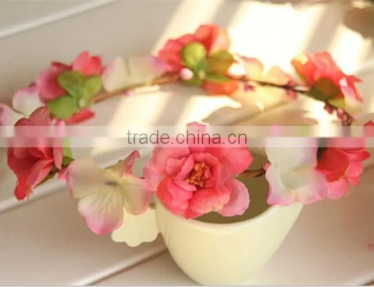 High Quality Bohemian Style Floral Flower Rose Party Wedding Hair Head Wreaths photo-2