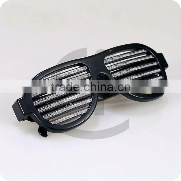 Amazon Best Seller Black Color Sound Activated Crazy Led Sunglasses Glitter Party Sunglasses photo-3