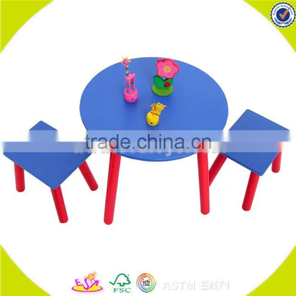 Wholesale Blue Wooden Table and 2 Chairs for Children,cheap Table and 2 Chairs,top Quality Wooden Table and 2 Chairs W08G137 photo-5