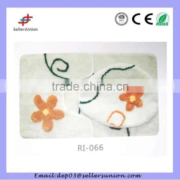 3pcs Bathroom Mat Anti-slip With Toliet Seat Cover photo-4