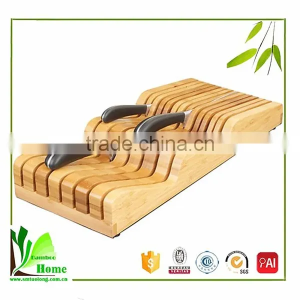 Perfectly Shaped Bamboo Bamboo Knife Block Universal Knife Holder photo-5
