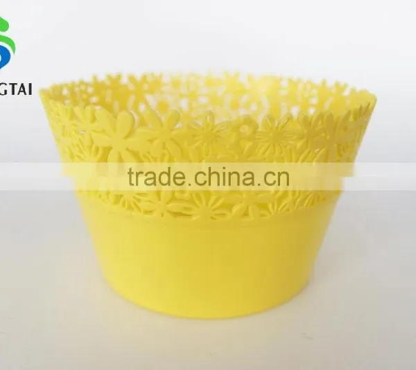 2016 New Style Plastic pp Circular Fruit Basket With Sunflower photo-3