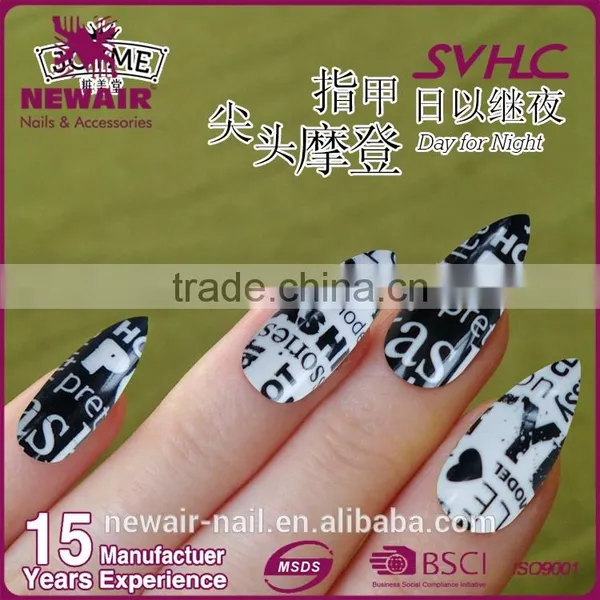 24pcs Acrylic Day for Night False Nail for Wild Girls photo-3