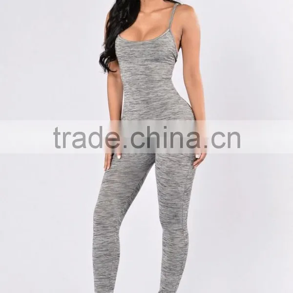 Blank Catsuit Latex Sexy Scoop Neck Criss Cross Back Skinny Leg Sexy Romper Women photo-2