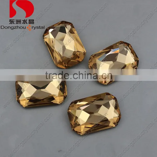 Lead Free Light Peach Colored Loose Fancy Crystal Stone for Wedding Dresses photo-5