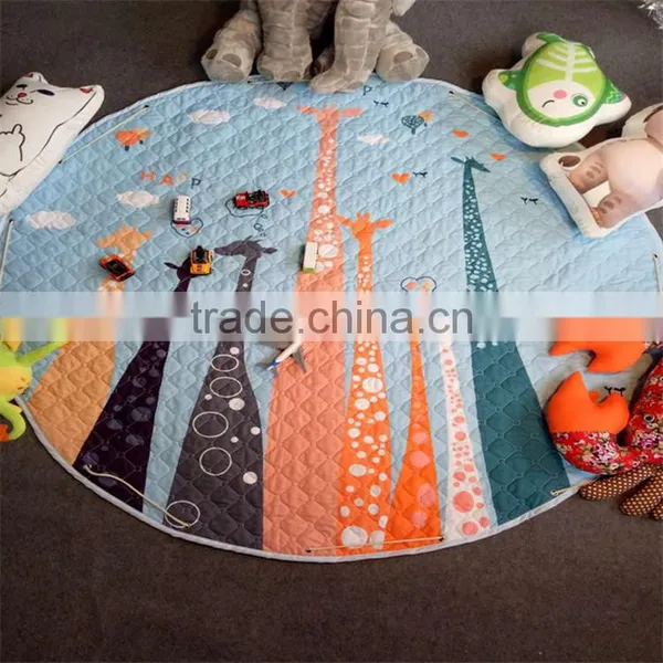 Wholesale Softy Round Shaped Baby Toy Storage Bag Baby Blanket Play Mats photo-3