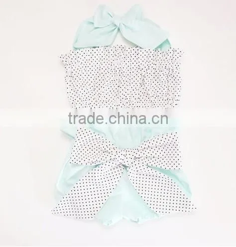 Summer Time Classical Pure Color Baby Girl's Swimsuit Two Piece Fashion Swimsuit photo-4