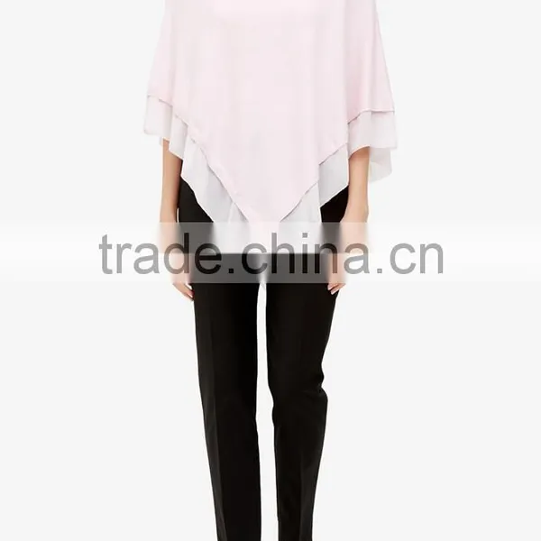 Pure Cashmere Knitted Girls Poncho Sweater With Silk Fringe photo-2