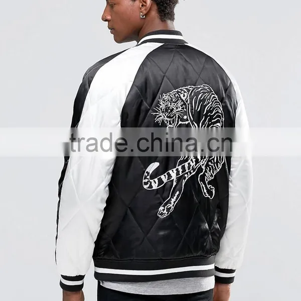 2017 Factory Directly Sale Customized Brand Colors Sizes Material Print Lion Baseball Collar Winter Man Men Jacket photo-2