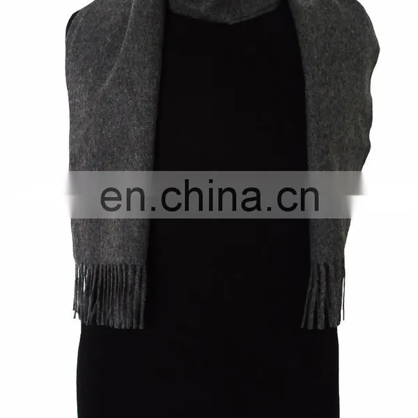 Gray Baby Alpaca Scarf