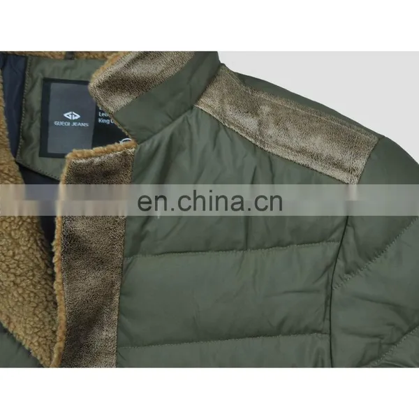 2015 Fur Collar and Placket pu Cuff Softshell Jacket photo-4