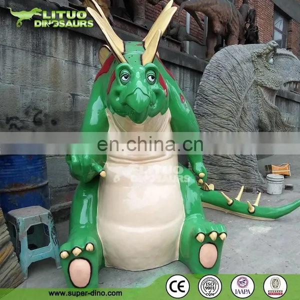 Customer Made Fiberglass Cartoon Dinosaur Sculpture photo-3