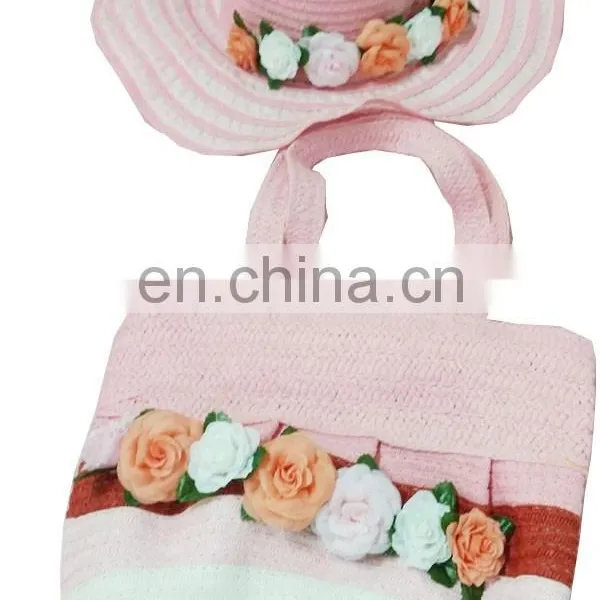 Summer Beach Girls Straw Hat and Bag Set for Wholesale photo-2