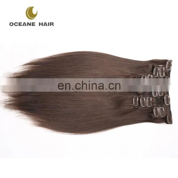 No Tangle and Shedding Grey Color Clip in Hair Extension Prices photo-4