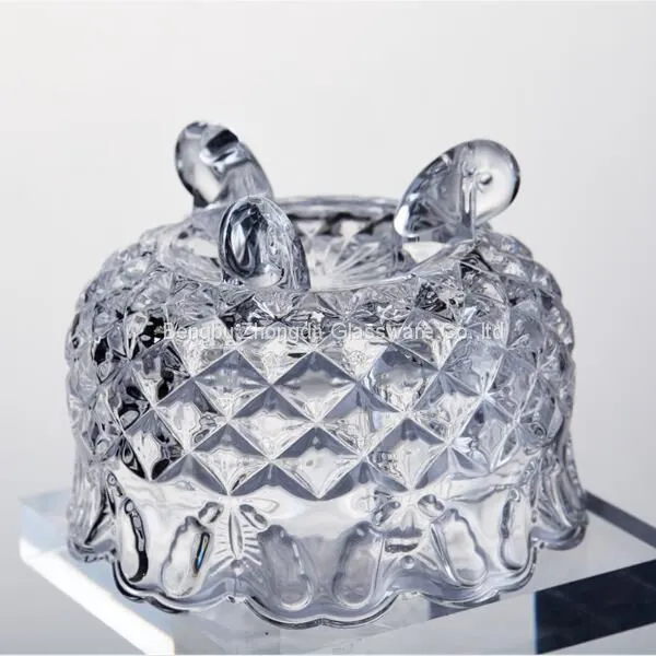 Low Price Food Storage Perfect Sweet Box Candy Box Glass Candy Jar With Lid photo-3