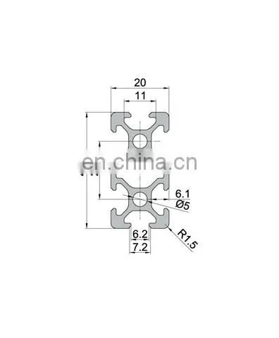 SHENGXIN v Slot 2020 2040 4080 2060 Wholesale v- Slot Bars Extrusion Aluminum Profiles 20x40 photo-2
