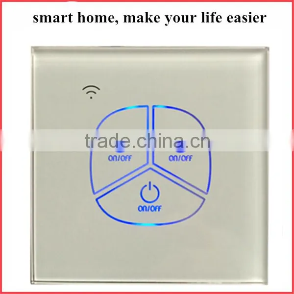 Tempered Glass Touch Panel N & L Connection Zigbee Light Switches For Plug and Play Installed Smart Home Automation System