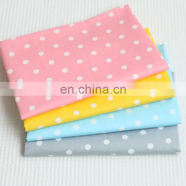 Cotton Twill Printing Fabric Aqua 1cm Dot Kindergarten Students Pure Cotton Bedding Fabric Wholesale photo-4