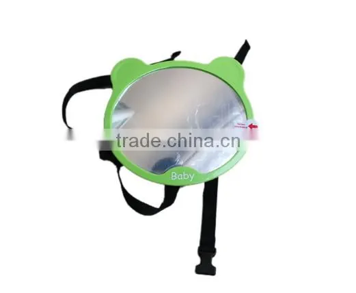Private Labeled Colorful Baby Safety Cars Mirror Baby Car Seat Mirror Rear Seat Baby Mirror With Strap