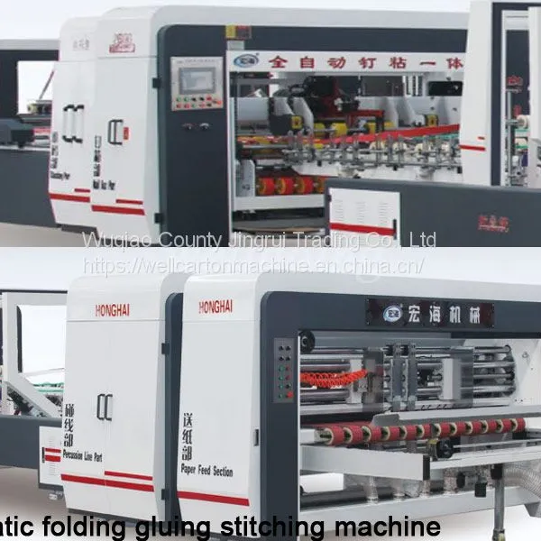 Automatic Cardboard Folder Gluer Stitcher Machine photo-2
