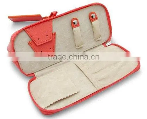 High Quality Soft Leather Cosmetic/Jewelry Case, Coral Faux Leather Jewelry Display Case,jewelry Carry Bag photo-3