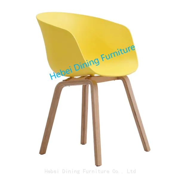 Dining Furniture Living Room Furniture Beautiful Outdoor PP Cafe Chair Backrest Armrest Plastic/Velvet Chairs photo-5