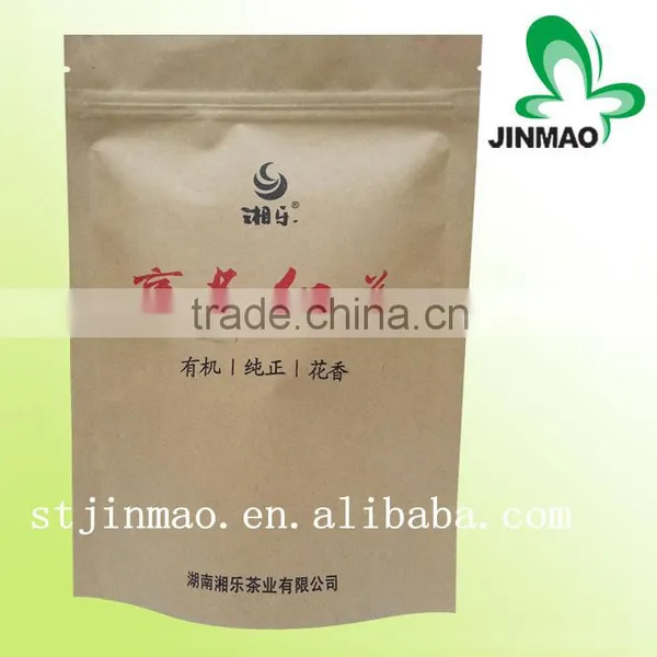2016 New Design 100% Biodegradable Stand up Zip Lock Kraft Paper Tea Bag photo-3