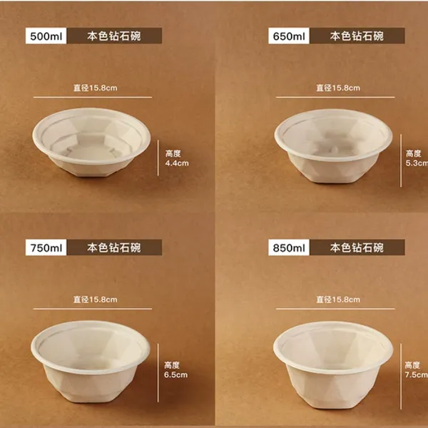 15oz Disposable Bagasse Tableware Bowl With Lid Stackable for Meal Prep photo-3