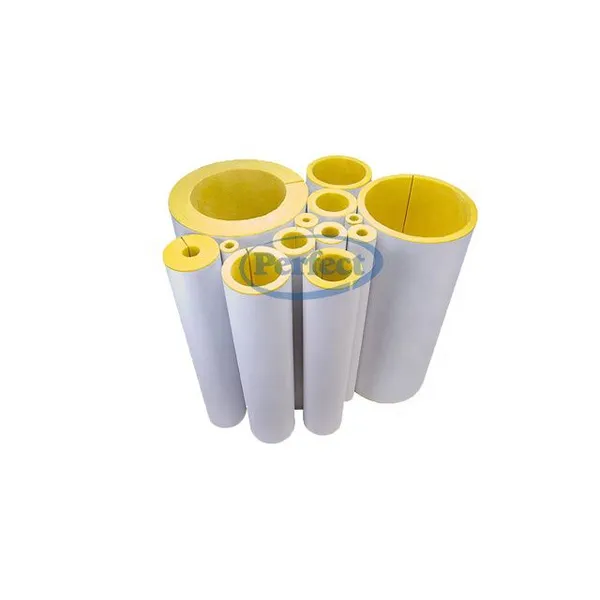 Fire Resistant Glass Wool Pipe Section, Fiberglass Glasswool Tube Insulation, for Steam Pipeline, HVAC System, Industrial Pipe Insulation photo-2