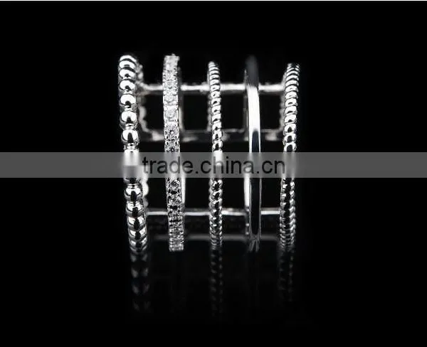 Pave Diamond Four Line Ring, Pave Diamond Jewelry Manufacturer, Wholesaler From India Jaipur photo-5