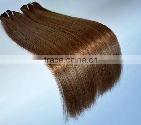 Double Drawn Dark Brown Hair Weave Color #4 Supplier's Choice photo-2